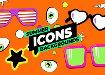 Videohive Summer Icons Backgrounds 55529117