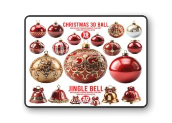 3D Holiday Balls and Jingle Bells