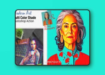 Modern Art Multi Color Shade Action
