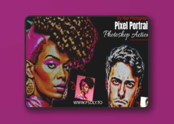 Pixel Portrait Photoshop Action