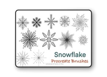 Snowflake Brushes Pack for Procreate