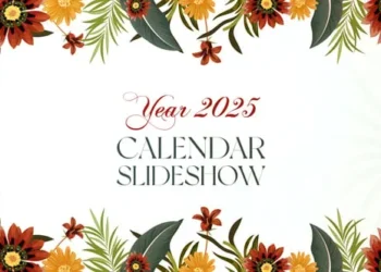 Videohive Elegant 2025 Floral Calendar Slideshow 55829979