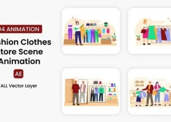 Videohive Fashion Clothes Store Illustration Scene 55058355
