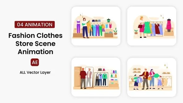 Videohive Fashion Clothes Store Illustration Scene 55058355 1 Videohive Fashion Clothes Store Illustration Scene 55058355
