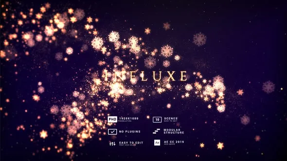 Videohive Golden Snowflakes Flow Titles 55831494 1 Videohive Golden Snowflakes Flow Titles 55831494