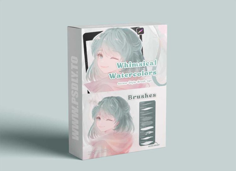 Whimsical Watercolors Anime Brush Set Procreate 1 Whimsical Watercolors Anime Brush Set Procreate