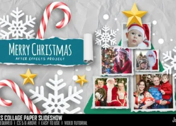 Videohive Christmas Collage Paper Slideshow 55835359
