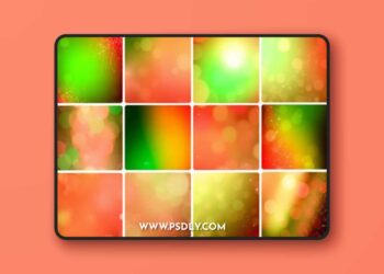 12 Holidays Bokeh Effect Backgrounds