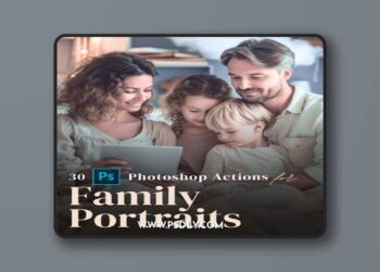 30 Family Portraits Actions for Photoshop