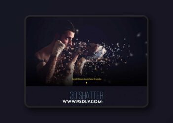3D Polygon Shatter Photoshop Action