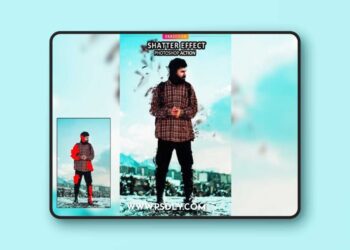 CreativeMarket - Shatter Effect Photoshop Action 6790362
