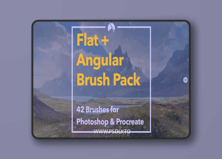 Flat+Angular Brush Pack: 42 Stylized Brushes for Photoshop & Procreate + Demo Videos 1 Flat+Angular Brush Pack: 42 Stylized Brushes for Photoshop & Procreate + Demo Videos