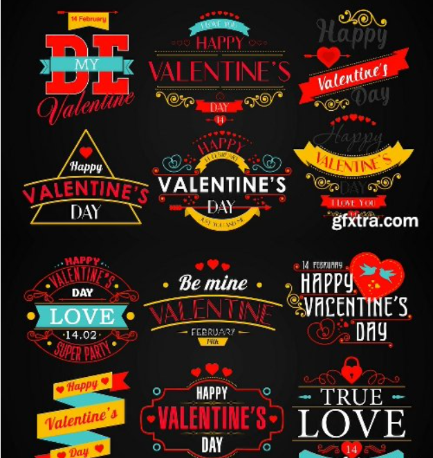 Videohive Happy Valentine's Day Badges Pack 10298813 1 Videohive Happy Valentine's Day Badges Pack 10298813