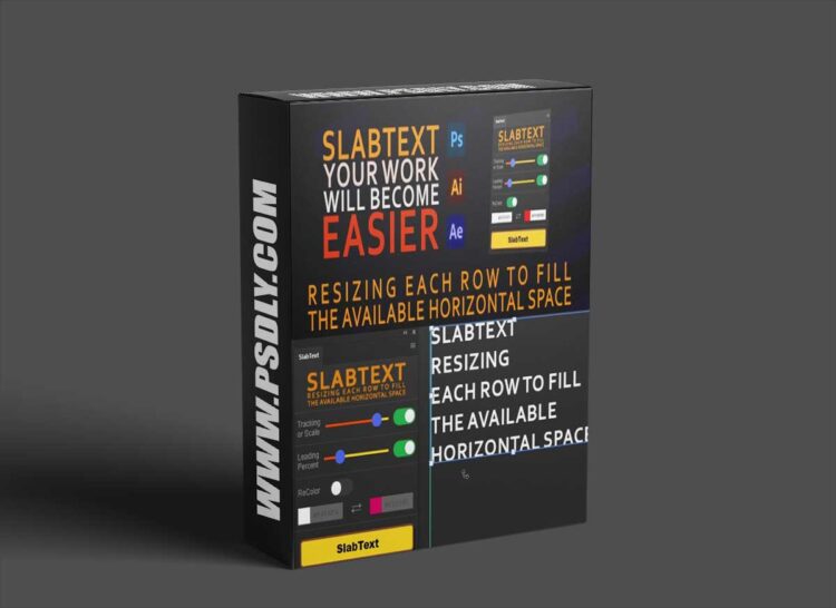 Aescripts - SlabText v1.0.1 for PS, AI, AE 1 Aescripts - SlabText v1.0.1 for PS, AI, AE