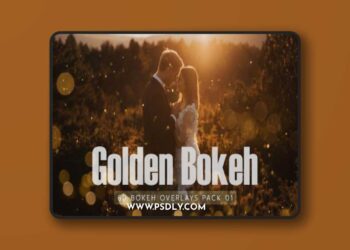 CreativeMarket - 60 Golden Bokeh Pack 01 lights - 5770474