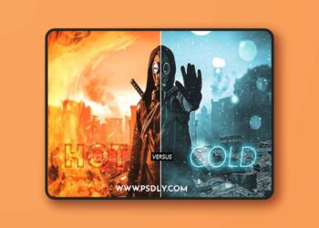 Hot Fire & Freezing Cold Effect Mockup 357902605