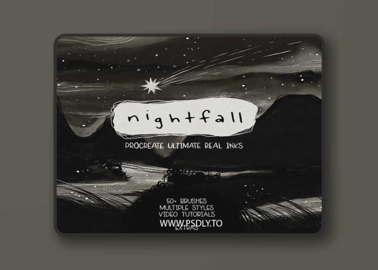 Nightfall - Ultimate real feel ink brushes for Procreate 1 Nightfall - Ultimate real feel ink brushes for Procreate