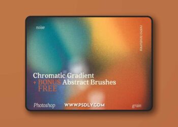 Retro Chromatic Gradient Colors + Brushes