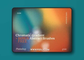 Retro Chromatic Gradient Colors + Brushes