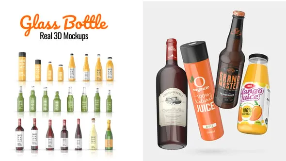 Videohive - Glass bottle Real 3D Mockups - 45548123 1 Videohive - Glass bottle Real 3D Mockups - 45548123