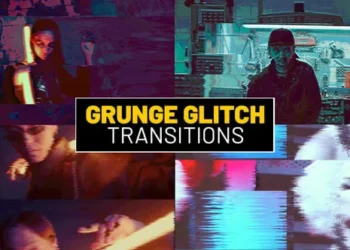 Videohive - Grunge Glitch Transitions | After Effects - 52466994