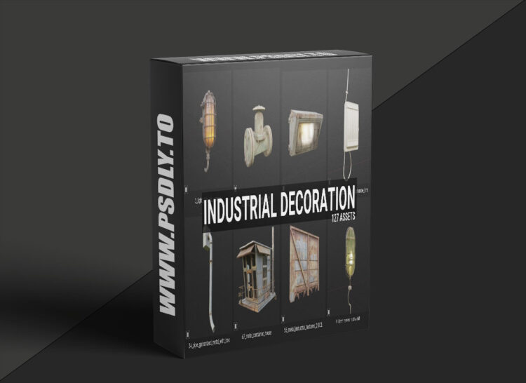 Patreon - Modeling Industrial Decoration in Blender - Tutorials+asset 1 INDUSTRIAL DECORATION asset pack (127 assets)