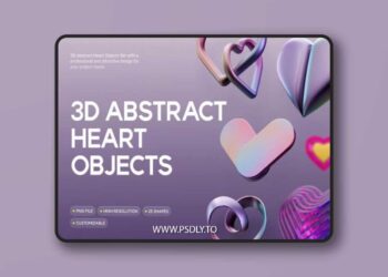 3D Abstract Heart Objects 3D Model