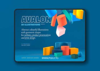 AVALON - 3D Abstract Shapes Illustrations v5, 170523