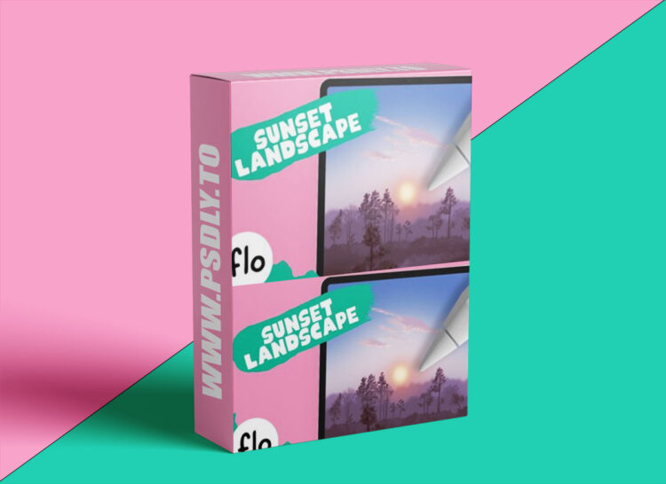 Artwithflo - Procreate Tutorial Sunrise Forest Landscape 1 Artwithflo - Procreate Tutorial Sunrise Forest Landscape