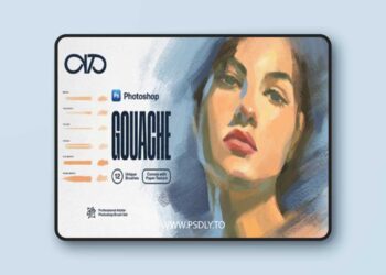 Gouache Brushes Pack for Photoshop