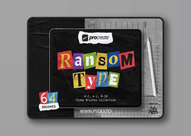 Procreate Ransom Type Brushes 1 Procreate Ransom Type Brushes