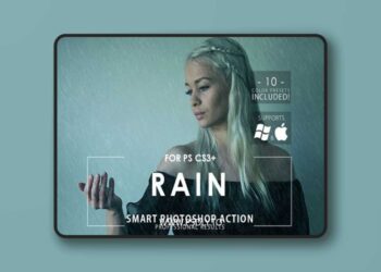 Realistic Rain Actions for Photoshop