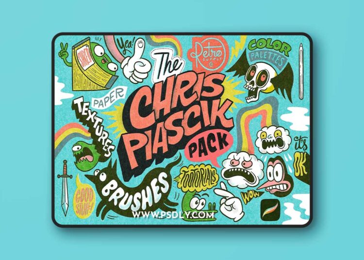 RetroSupply - The Chris Piascik Pack for Procreate 1 RetroSupply - The Chris Piascik Pack for Procreate