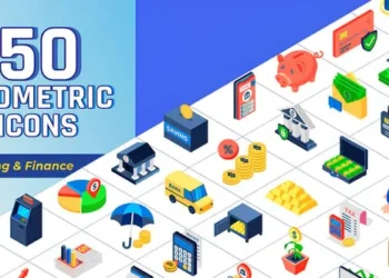 Videohive - Isometric Icons Banking and Finance - 57667505