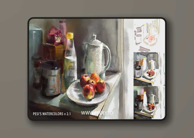 33 Watercolor Brushes Pack for Krita 4.0+ 1 33 Watercolor Brushes Pack for Krita 4.0+