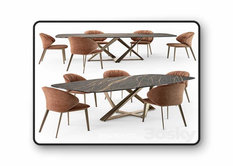 3dsky Pro - Bontempi Millennium table Drop chair 1 3dsky Pro - Bontempi Millennium table Drop chair