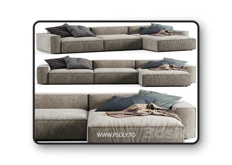 3dsky Pro - NeoWall Corner Sofa by Living Divani 1 3dsky Pro - NeoWall Corner Sofa by Living Divani