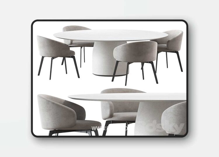 3dsky Pro - Table Bule chair Bea Lema 3D Model 1 3dsky Pro - Table Bule chair Bea Lema 3D Model