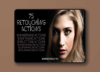 75 Retouching Photoshop Actions Pack for Portraits