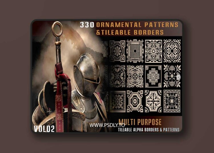 Artstation - 330 ornamental patterns & tileable borders-vol02 1 Artstation - 330 ornamental patterns & tileable borders-vol02