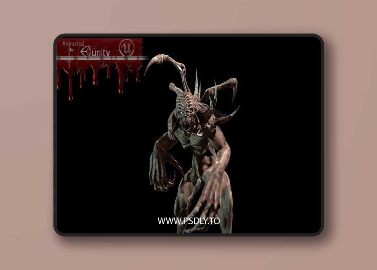 CGTrader - Mutant4 undead creature with horns and claws 1 CGTrader - Mutant4 undead creature with horns and claws