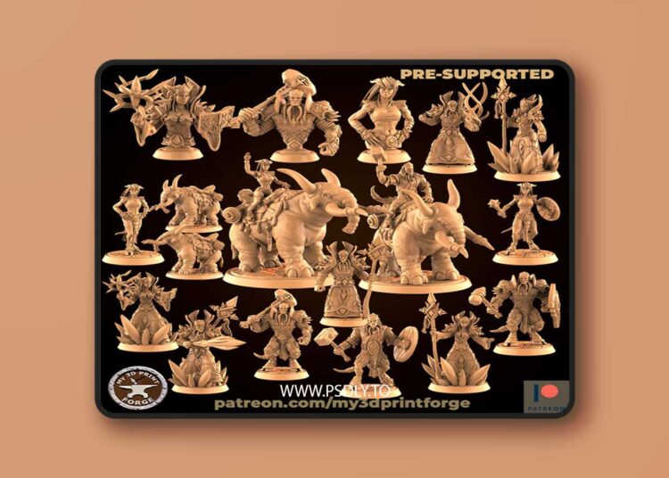 Draenei Bundle Nr1 – 3D Print Model 1 Draenei Bundle Nr1 – 3D Print Model