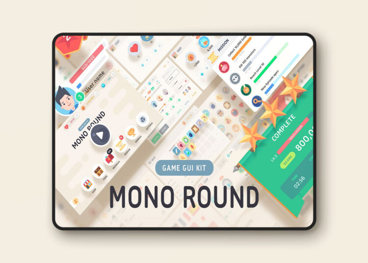 GUI - Mono Round (4.27 and 5.0 – 5.8) for Unreal Engine 1 GUI - Mono Round