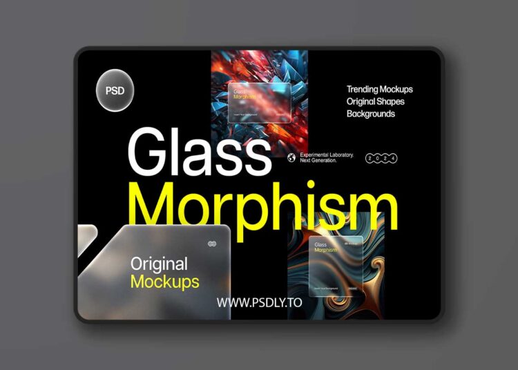 Pixelbuddha - Glass Morphism Frosted Mockups 1 Glass Morphism Frosted Mockups