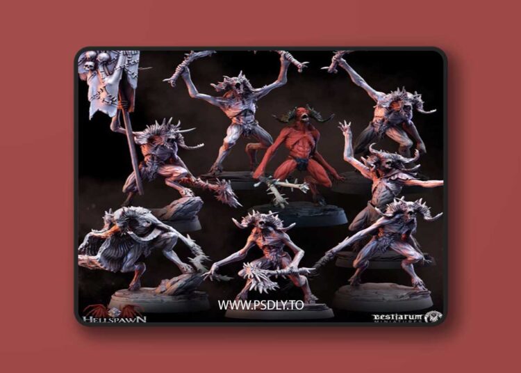 Hellfiends x 8 – 3D Print Model 1 Hellfiends x 8 – 3D Print Model