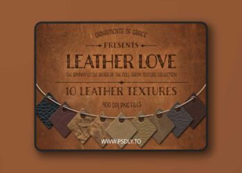 Leather Love - 10 Leather Textures + Bonus PSD 11898