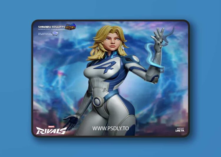 Shinobu Sculpts – Marvel – Invisible Woman – 3D Print Model STL 1 Shinobu Sculpts – Marvel – Invisible Woman – 3D Print Model STL