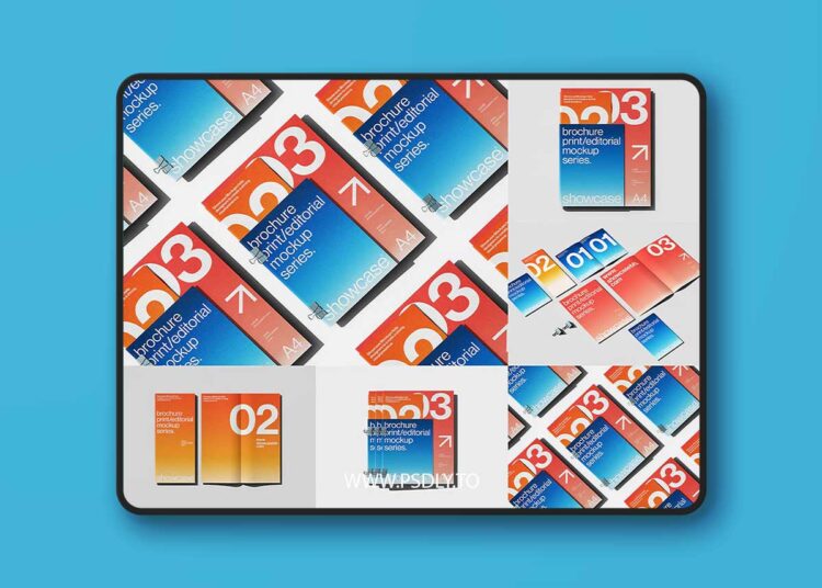 Showcase Mockup Studio - BE0 Brochure Mockup Bundle 1 Showcase Mockup Studio - BE0 Brochure Mockup Bundle