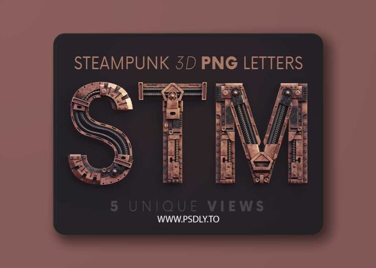 Steampunk - 3D Lettering 6302596 1 Steampunk - 3D Lettering 6302596