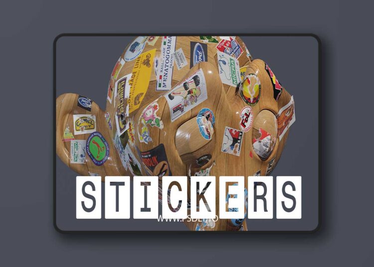 Superhivemarket - Stickers 3D Model 1 Superhivemarket - Stickers 3D Model